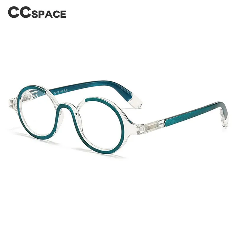 CCspace Women's Full Rim Round Acetate Hyperopic Reading Glasses 55299