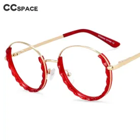 CCspace Women's Full Rim Round Hyperopic Alloy  Reading Glasses R51012