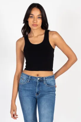 C'est Moi Bamboo Crop Tank Top