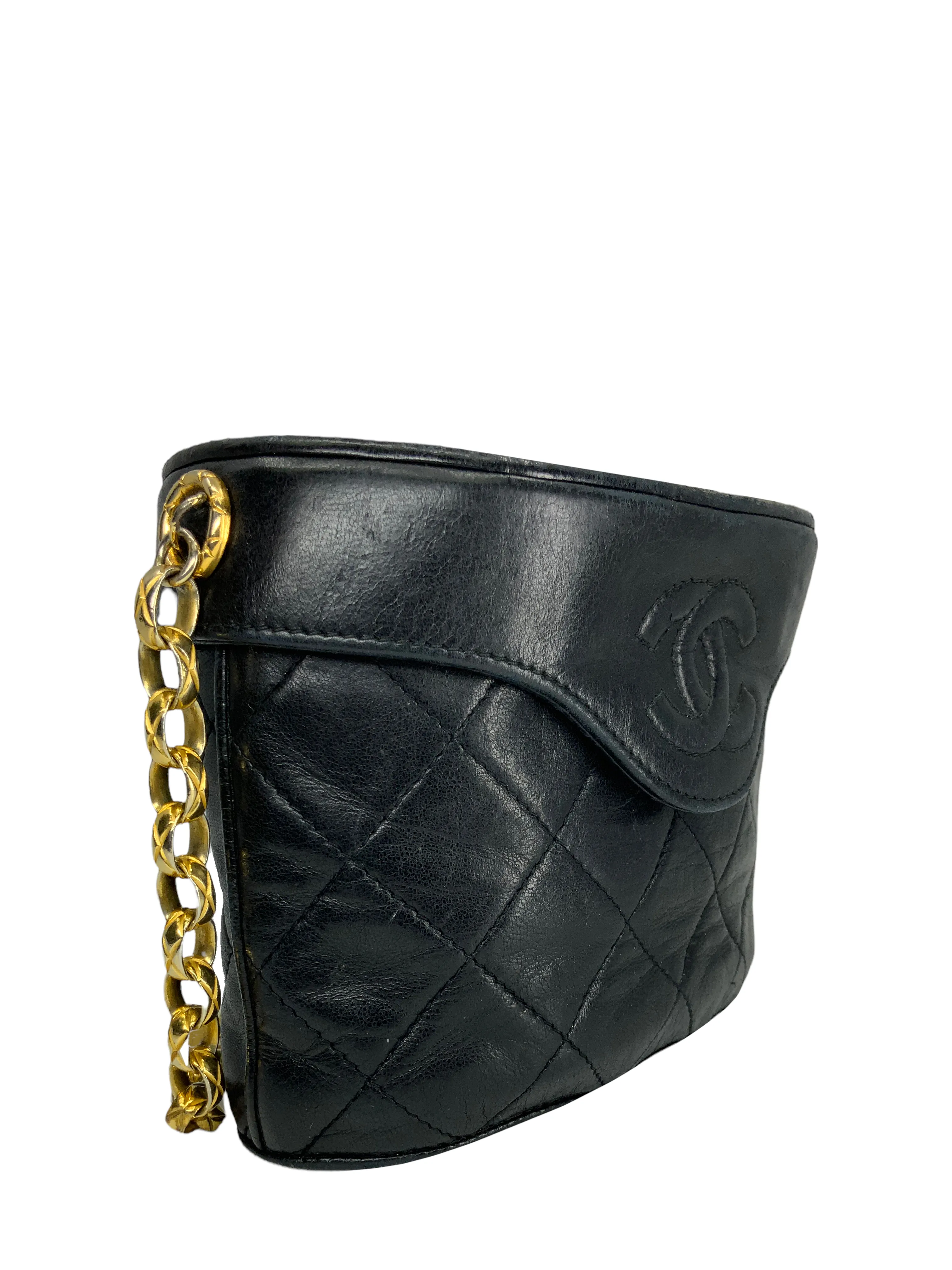 Chanel Vintage Lambskin Bijoux Chain Mini Bucket Bag