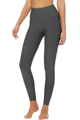 Charcoal Recycled Lucy Dark Grey Leggings Yoga Pants - Women