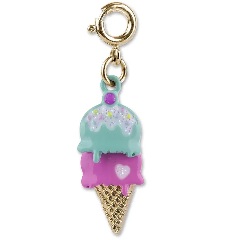 Charm it Gold Swivel Ice Cream Cone