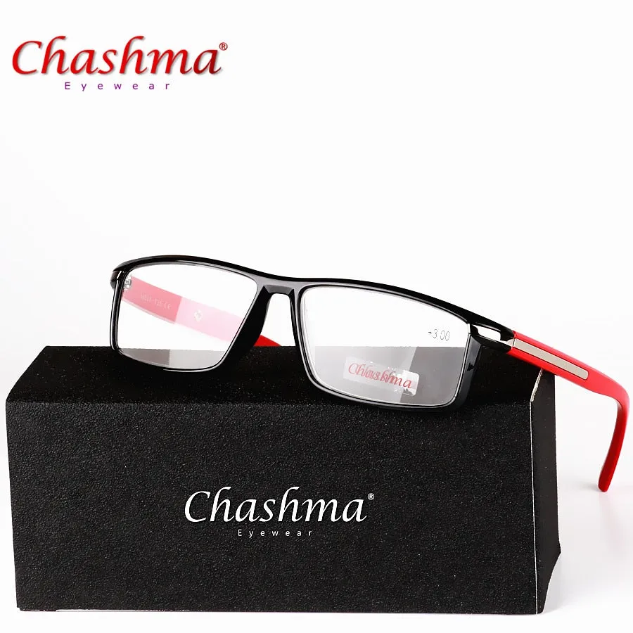 Chashma Unisex Full Rim Square Titanium Tr 90  Reading Glasses 1356