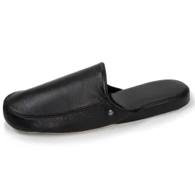 Chausson mules cuir Homme Noir