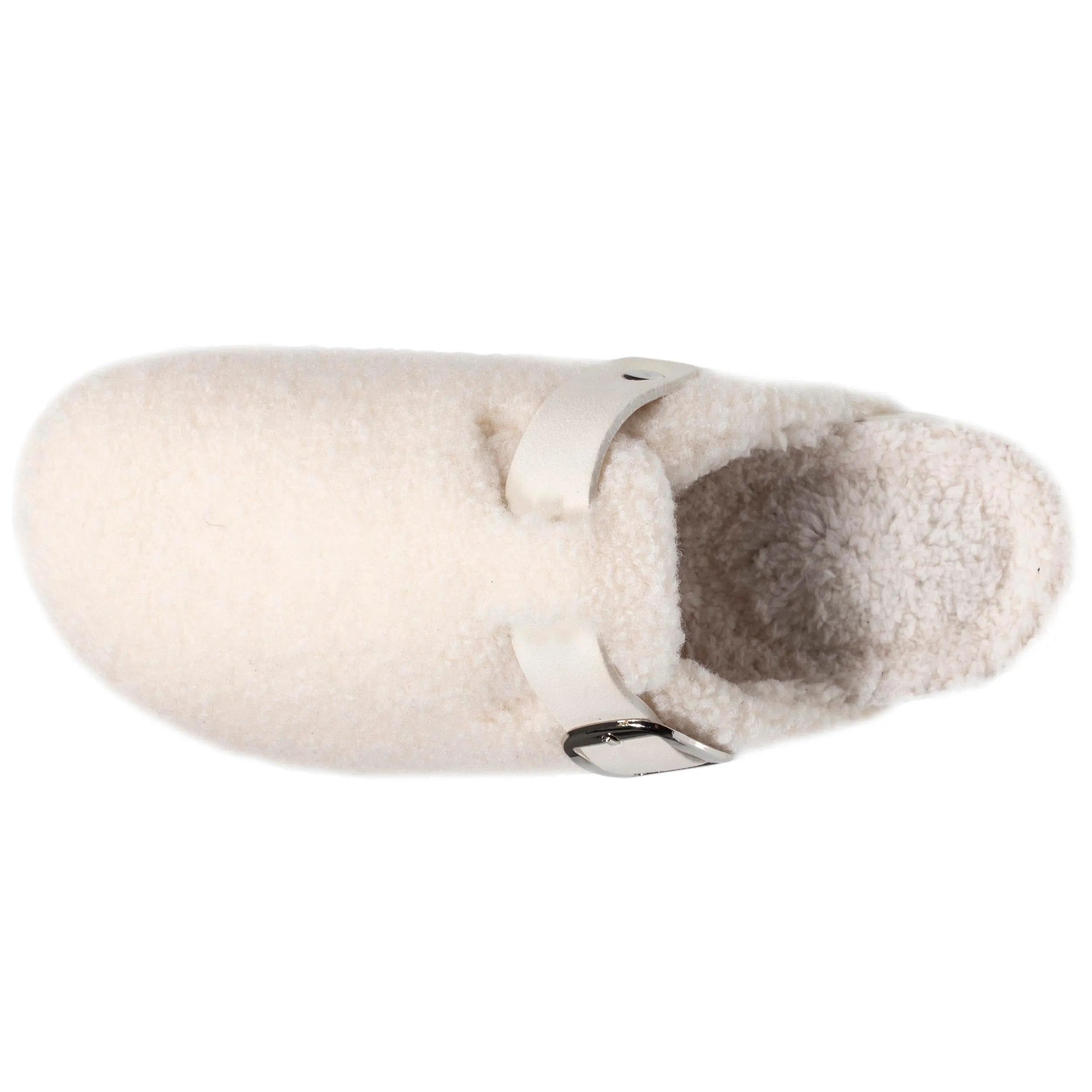 Chaussons mules Femme Sherpa Ivoire