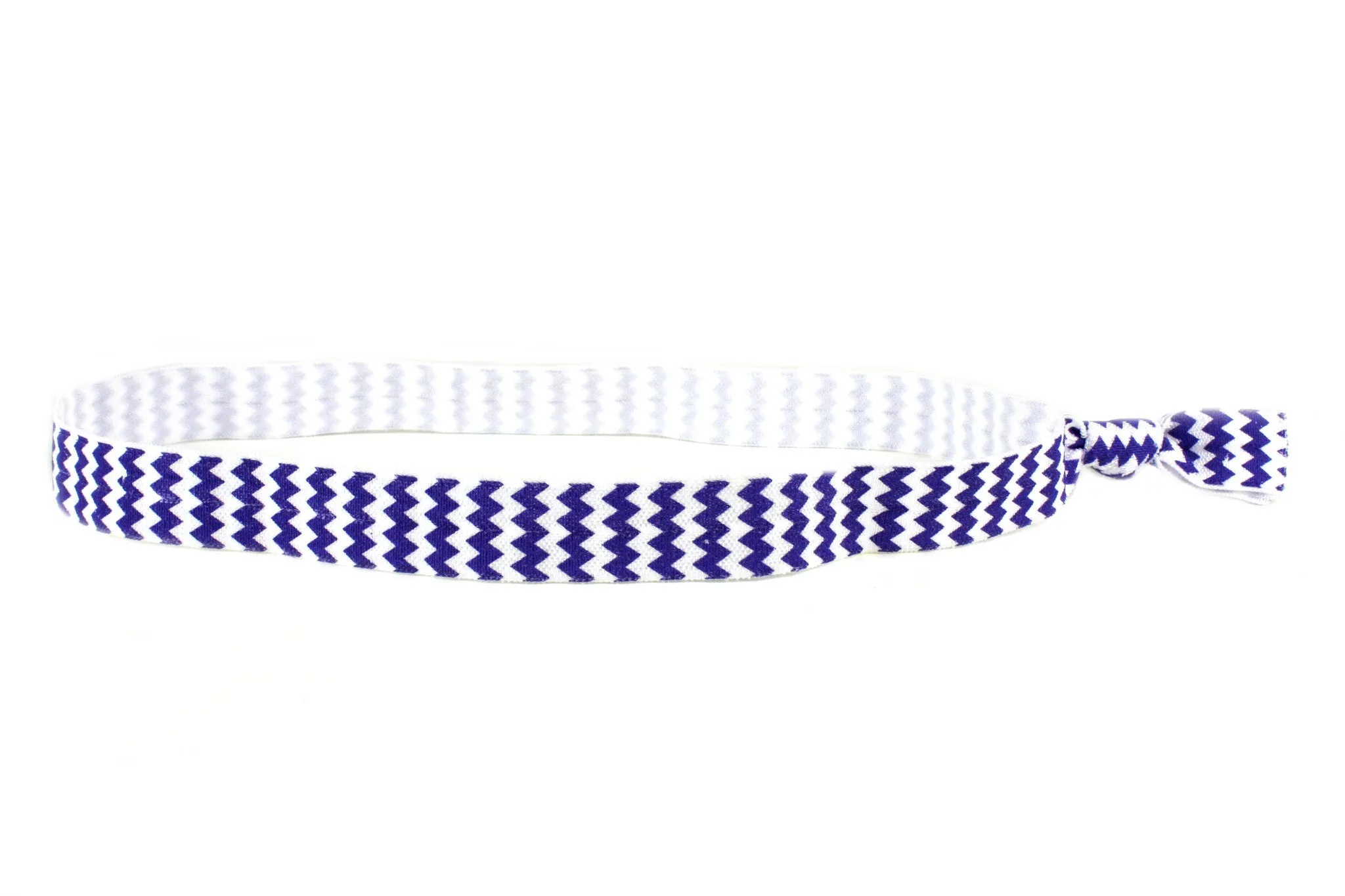 Chevron Royal Blue Elastic Headband (SKU 6002 HB)