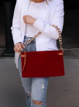 Chic Velvet Purse Red