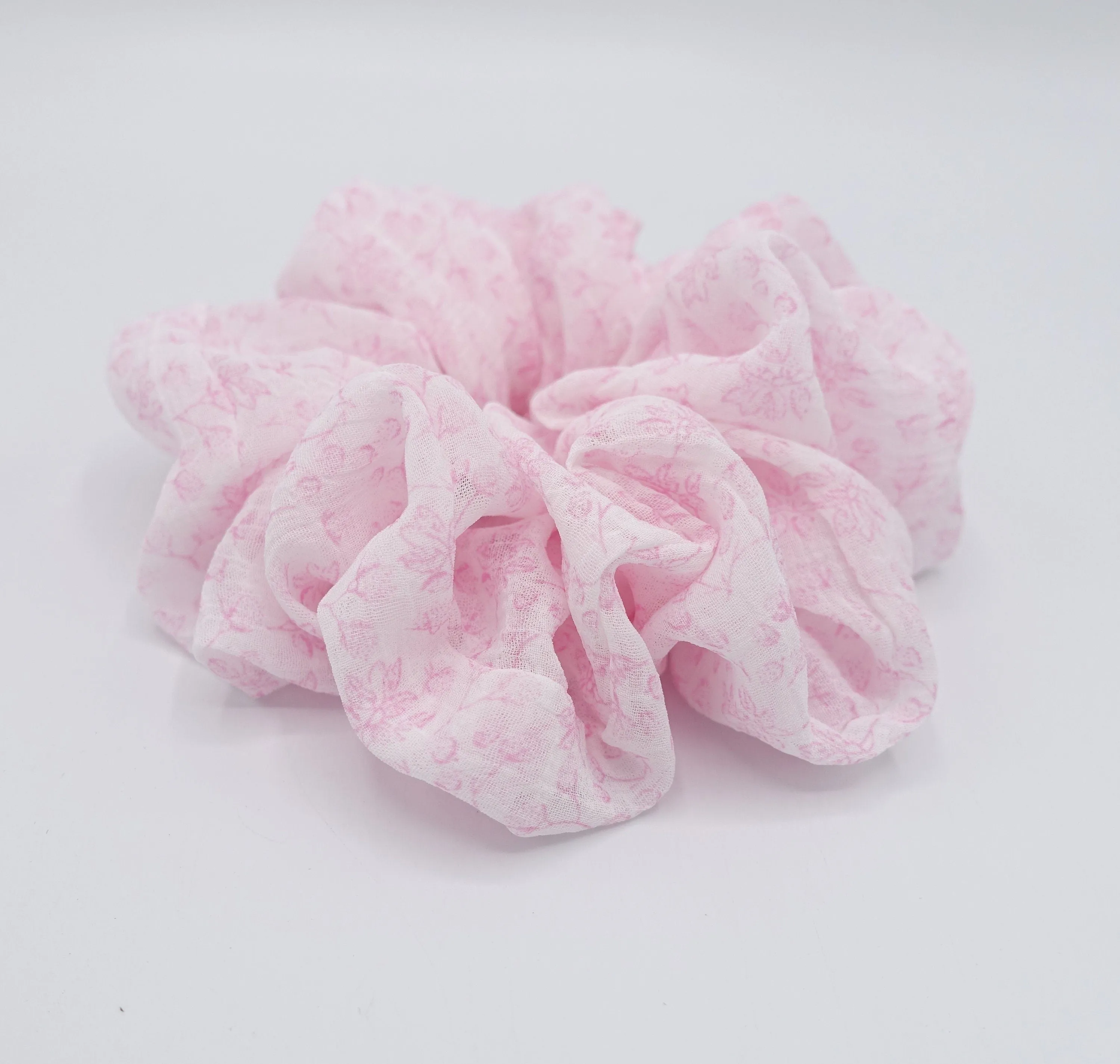 chiffon scrunchies, floral scrunchies, pastel scrunchies for women