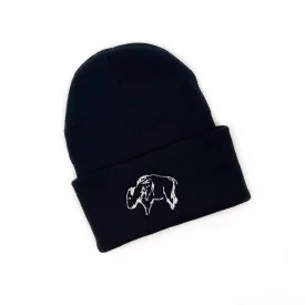 Child Beanie - Buffalo - Black w/ White