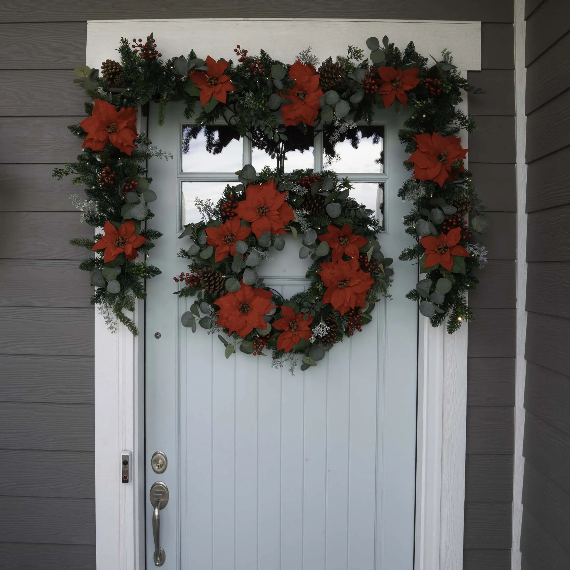 Christmas Poinsettia Christmas Garland