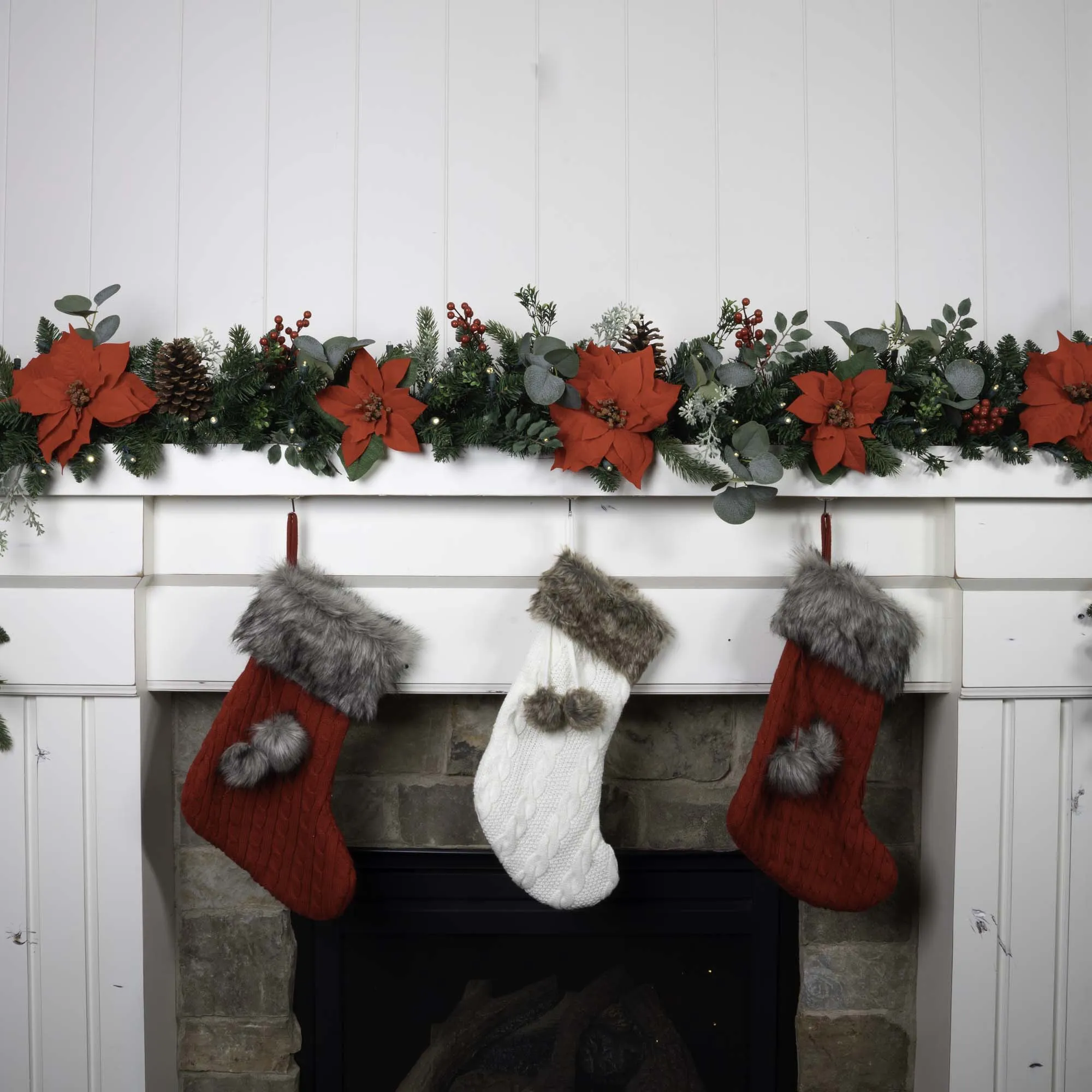 Christmas Poinsettia Christmas Garland