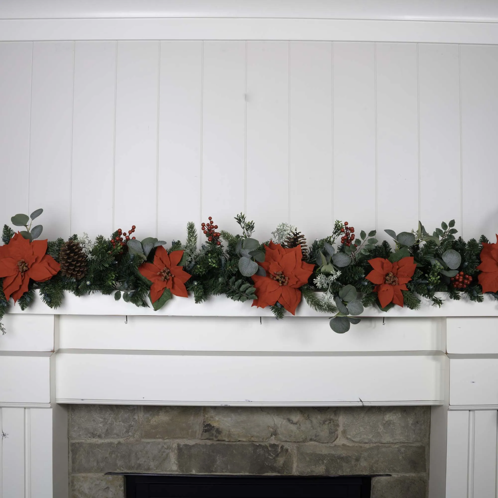 Christmas Poinsettia Christmas Garland