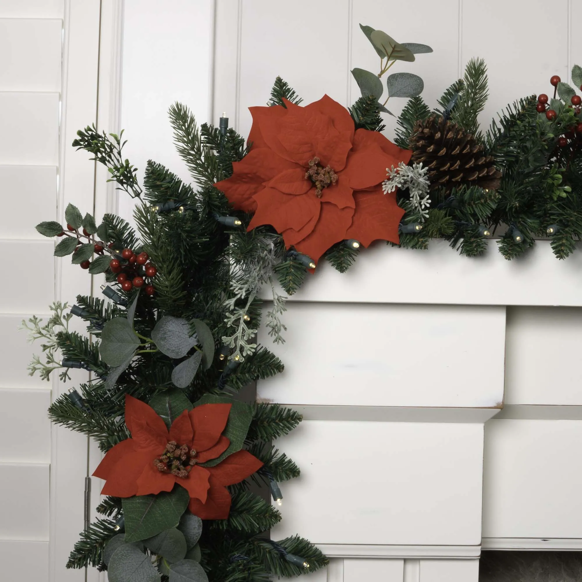 Christmas Poinsettia Christmas Garland