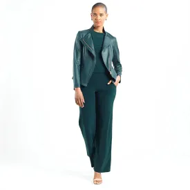 CLARA SUN WOO- Wide Leg Pocket Pant - Hunter Green