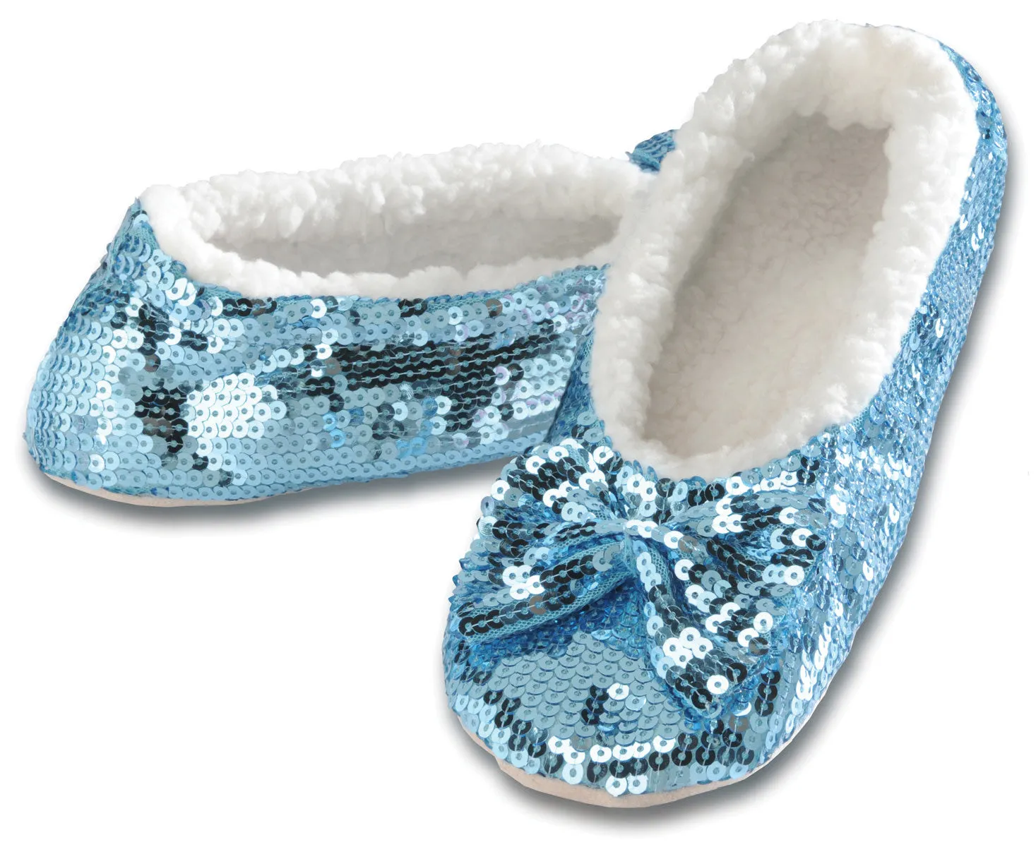 Classic Baby Blue Sequin Slippers  LADIES SIZES