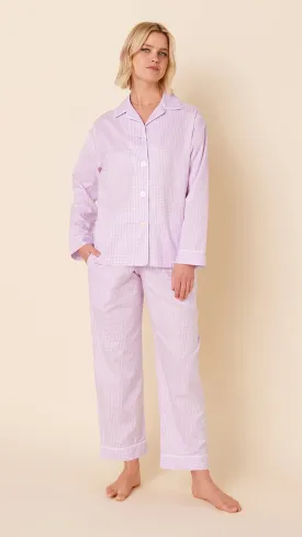 Classic Gingham Luxe Pima Pajama - Lavender