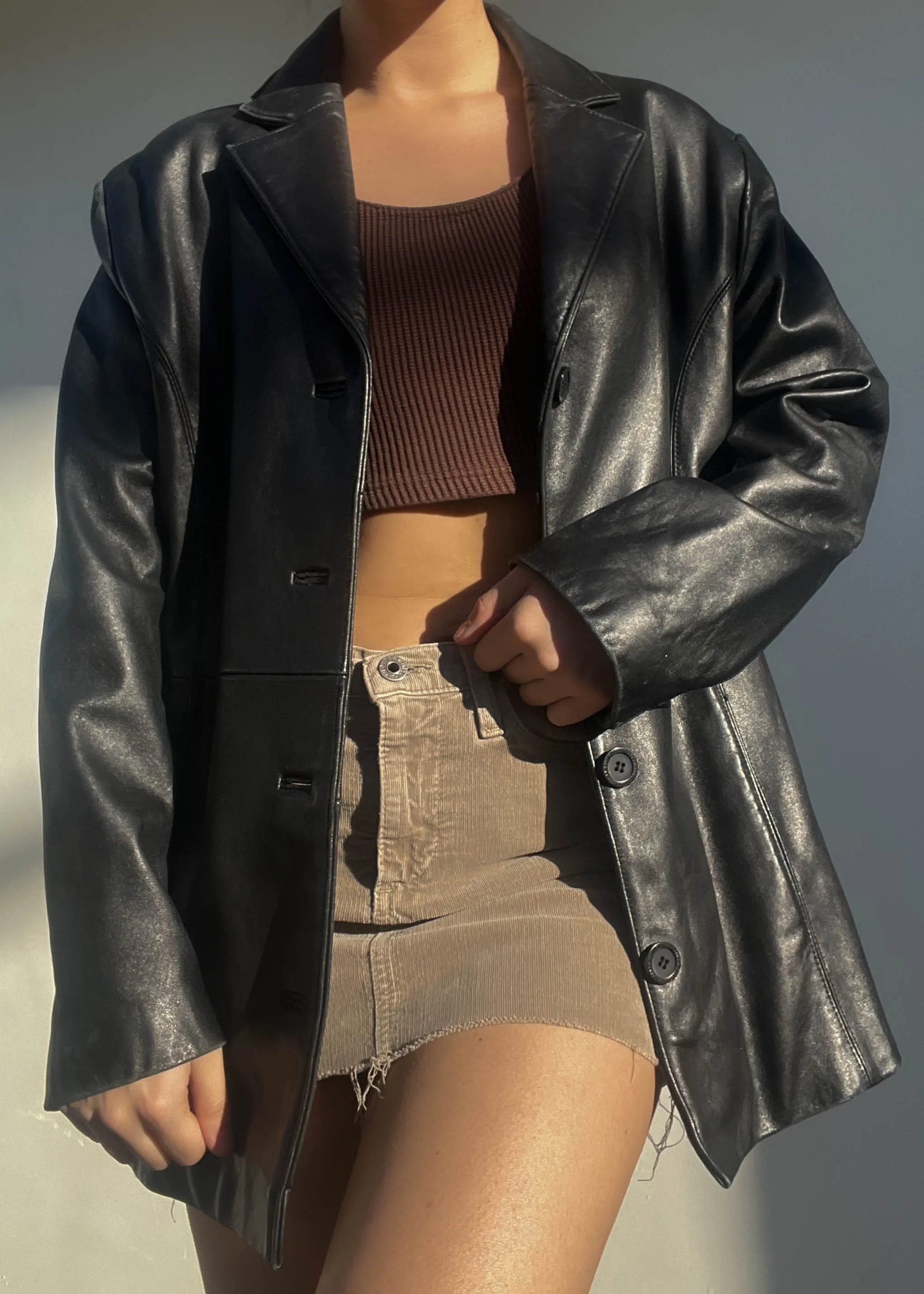 Classic Leather Jacket (S-M)