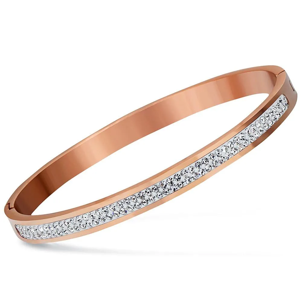 Classic Rhinestone Studded Bangle Bracelets