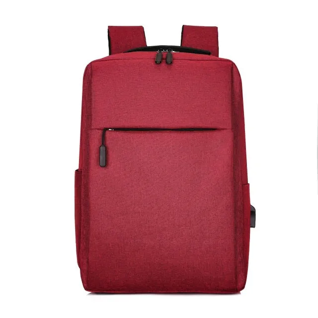 Classic USB Charging School Backpack