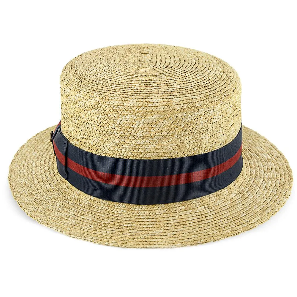 Classic - Walrus Hats Natural Straw Boater Hat - H7005