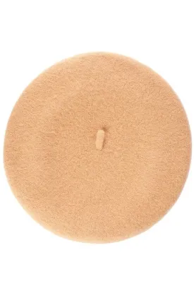 Classic Wool Beret in Camel