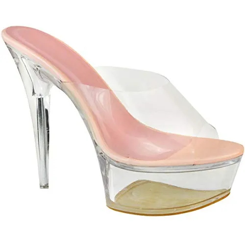 Classy Clear High Heel Stiletto Perspex Pumps Court Shoes