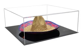 Clear Acrylic Sombrero or Large Hat Display Case - 23.675” L x 23.675” D x 9” H (A128)