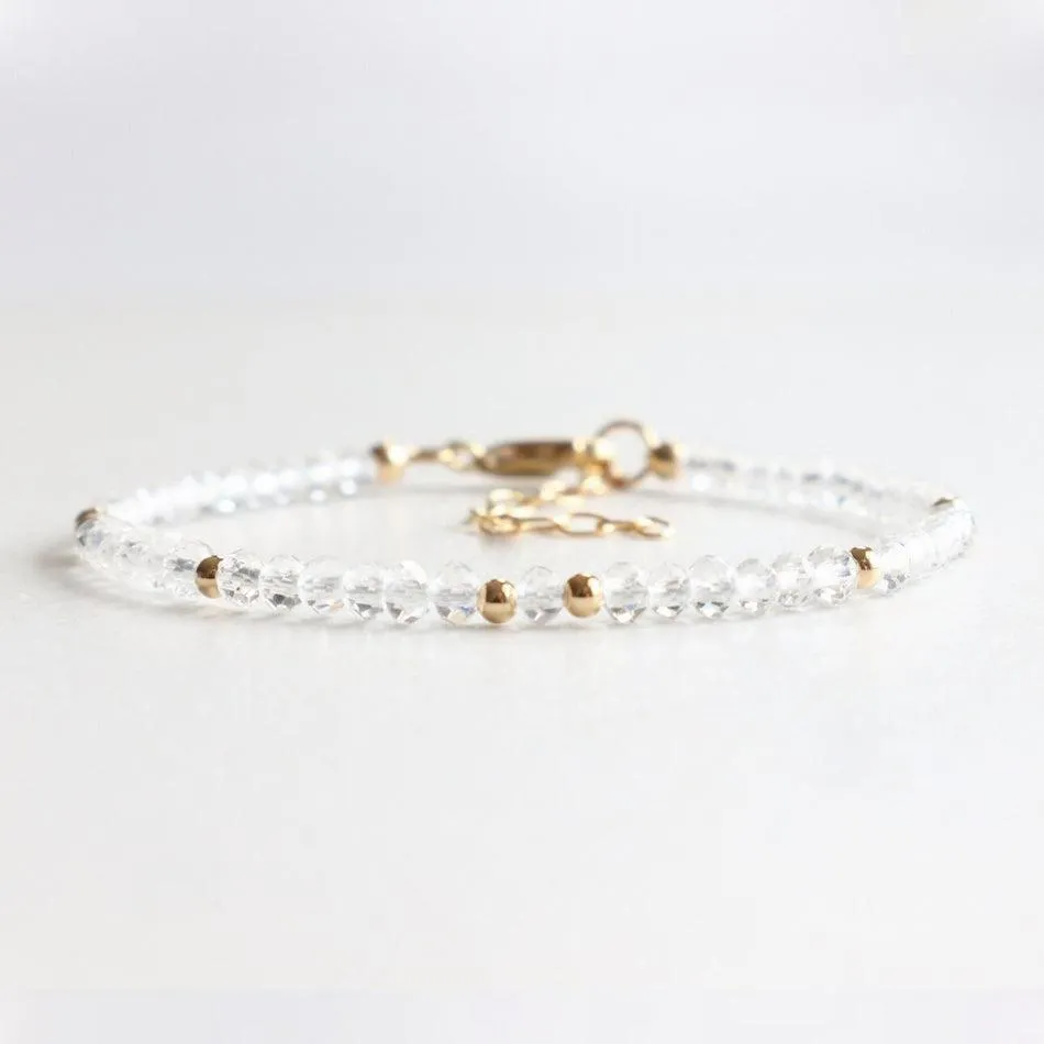 Clear Crystal Dainty Bracelet