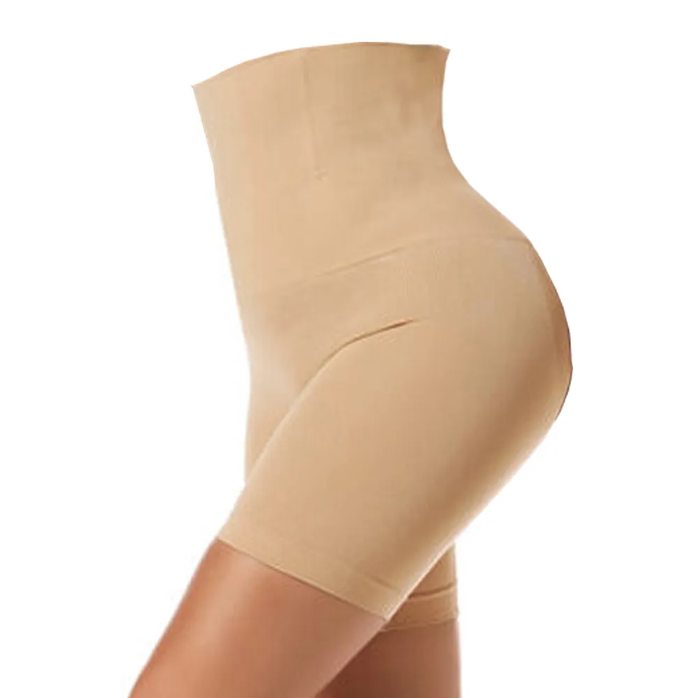 Comfia Shapewear Shorts - Seamless Comfort and Slimming Support (Small, Beige)