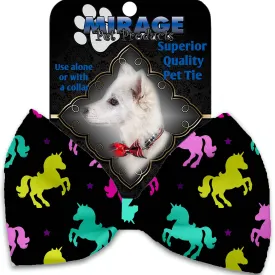 Confetti Unicorns Pet Bow Tie Collar Accessory With Velcro