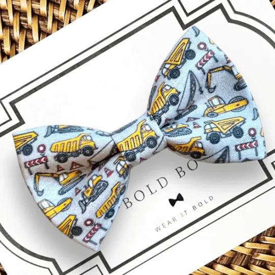 Construction Bow Tie for Dog and Cat Collar