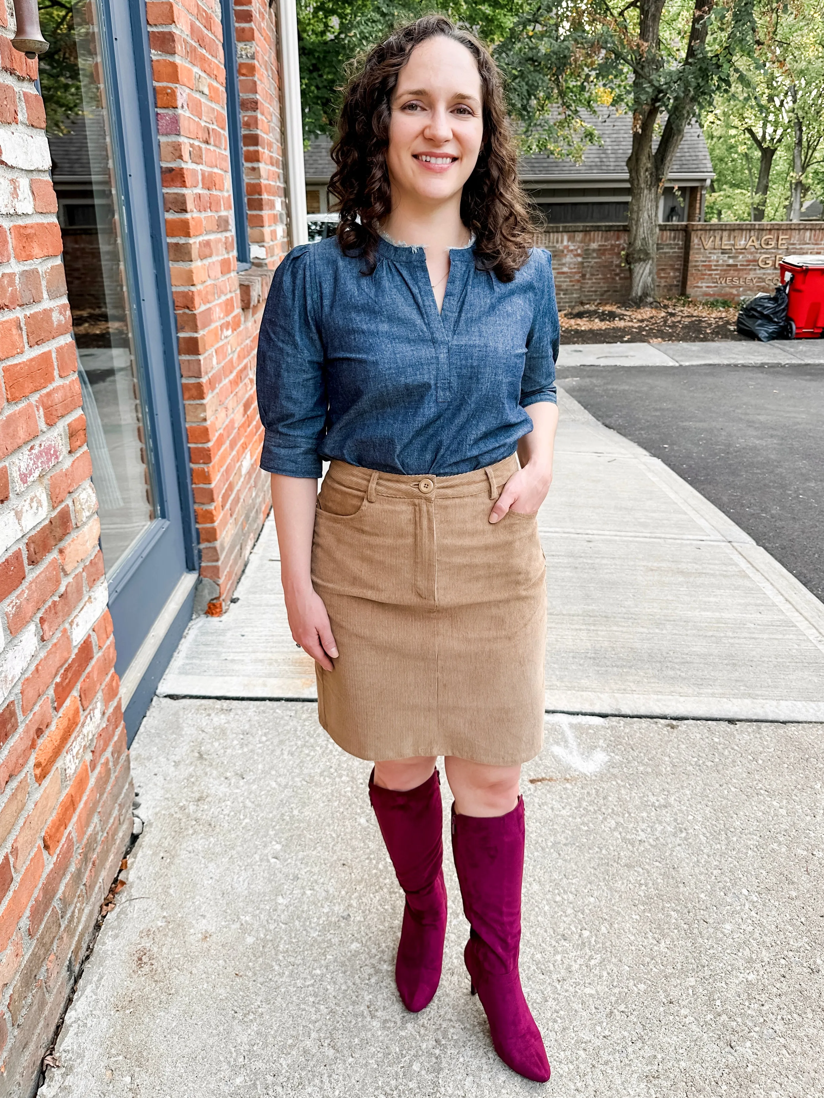 Corduroy Mini Skirt