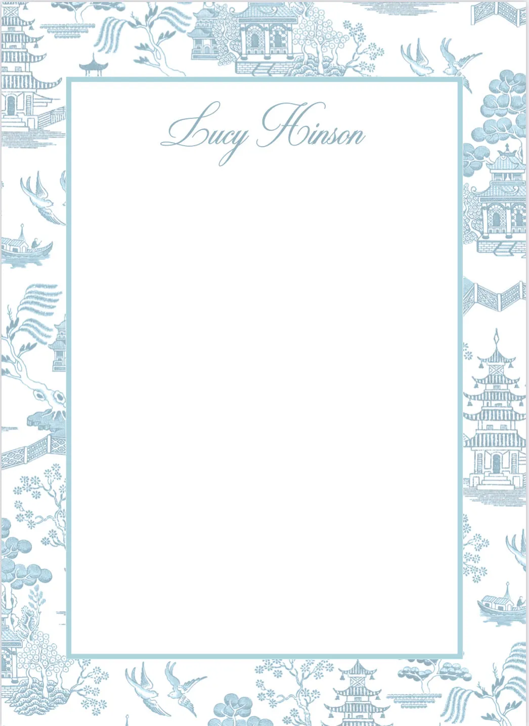 Cornflower Toile Notepad