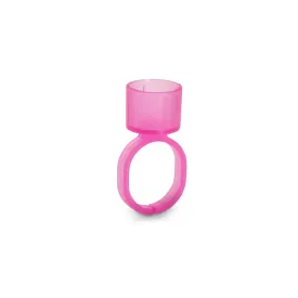 Cosmetic Ink Cup Holder Finger Ring — Pink — Bag of 50