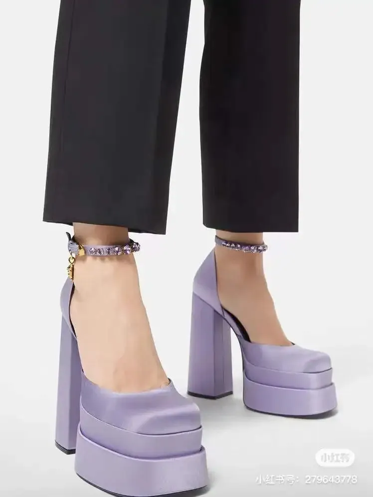 Cosmic Edge Chunky Platform Heels