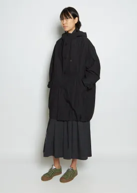 Cotton & Linen Drawstring Parka Coat