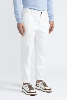 Cotton chinos with pockets