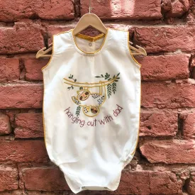 Cotton Romper- Hanging out with Dad