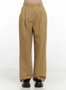 Cotton Wide-Leg Trousers ON408