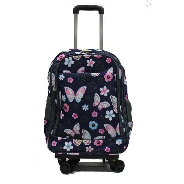 Coveted Detachable Trolley Waterproof Backpack with Spinner Wheels