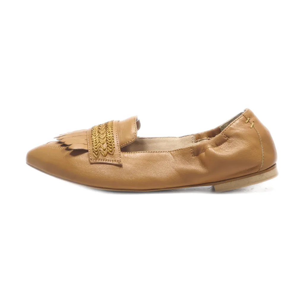 Cox Loafers Leather Brown Colour For Women