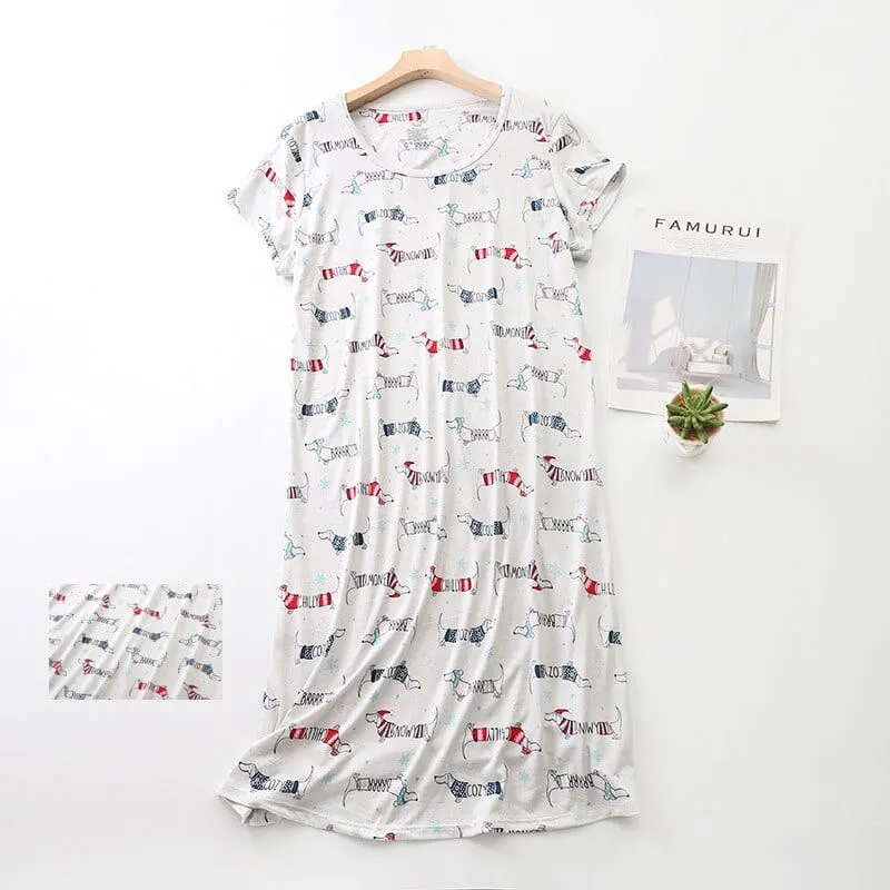 Cozy Dachshund Pajamas And Nightgown