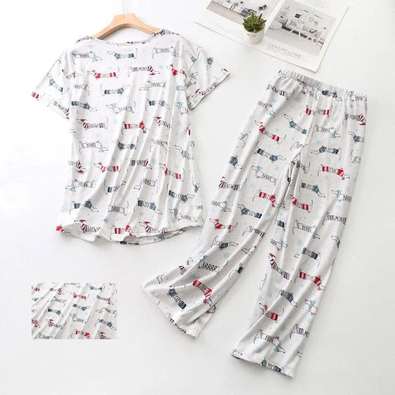 Cozy Dachshund Pajamas And Nightgown