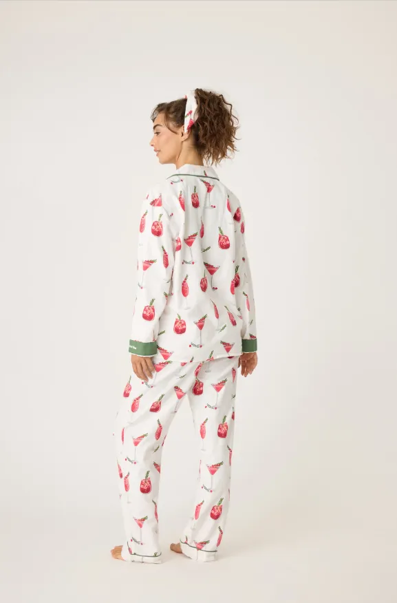 Cranberries & Cocktails Flannel PJ Set