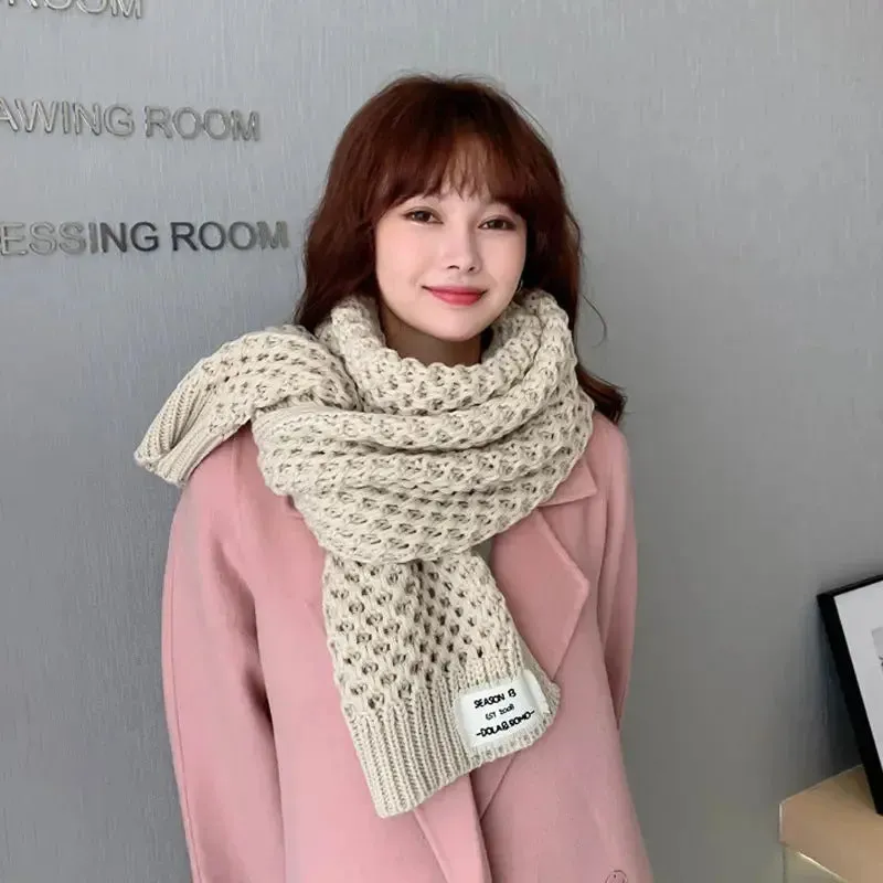 Crochet Hollow Solid Colour Scarf