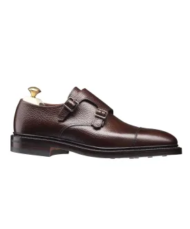 Crockett and Jones Harrogate Double Monkstrap Shoe in Dark Brown