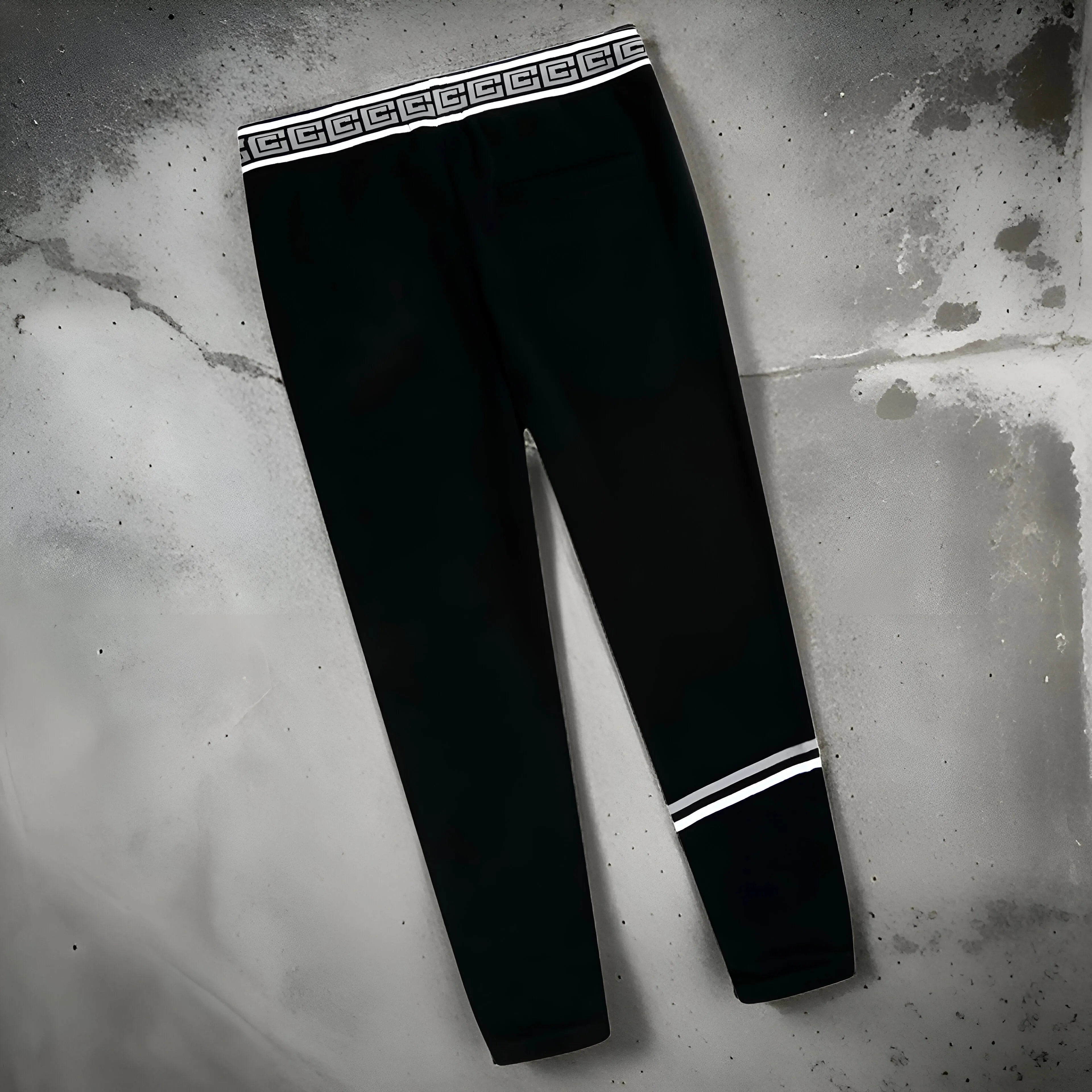 *CROOKS & CASTLES* (BLACK-GREY) ~CHAMP~ JOGGER SWEATPANTS FOR MEN