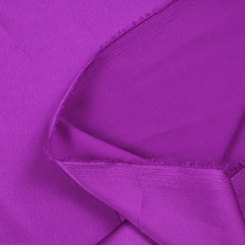 Crêpe satin de polyester uni violet