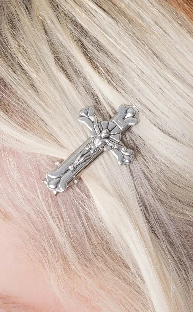 Crucifixion Hair Clip Set