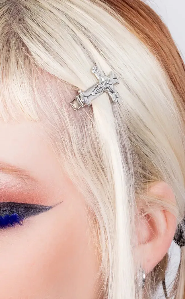 Crucifixion Hair Clip Set